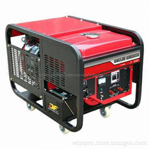 Portable gasoline silent generator, 10kW, 10kVA, open frame, two-cylinder gasoline engine